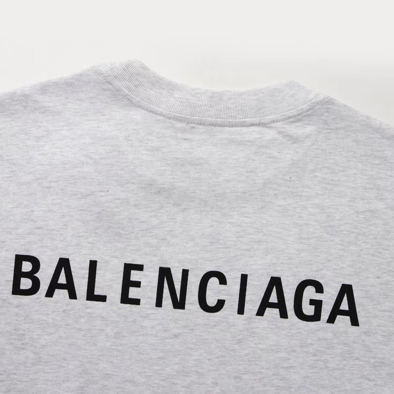 Balenciaga Logo T Shirt Grey (4) - newkick.vip